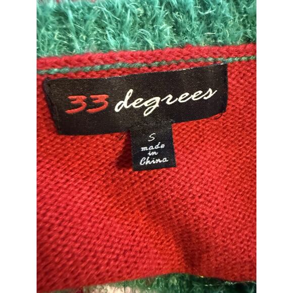 33 Degrees Women’s Size S Lama Ugly Christmas Sweater Multicolor Animal Print - Picture 4 of 8